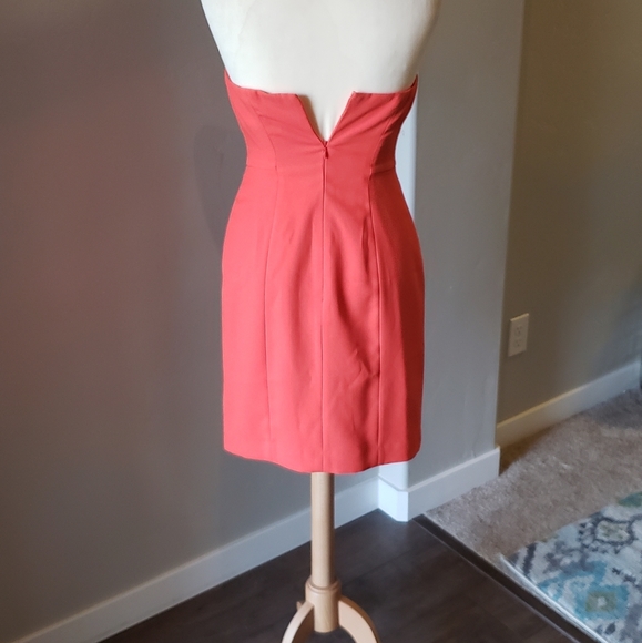 Gianni Bini strapless coral/orange dress - Picture 2 of 3